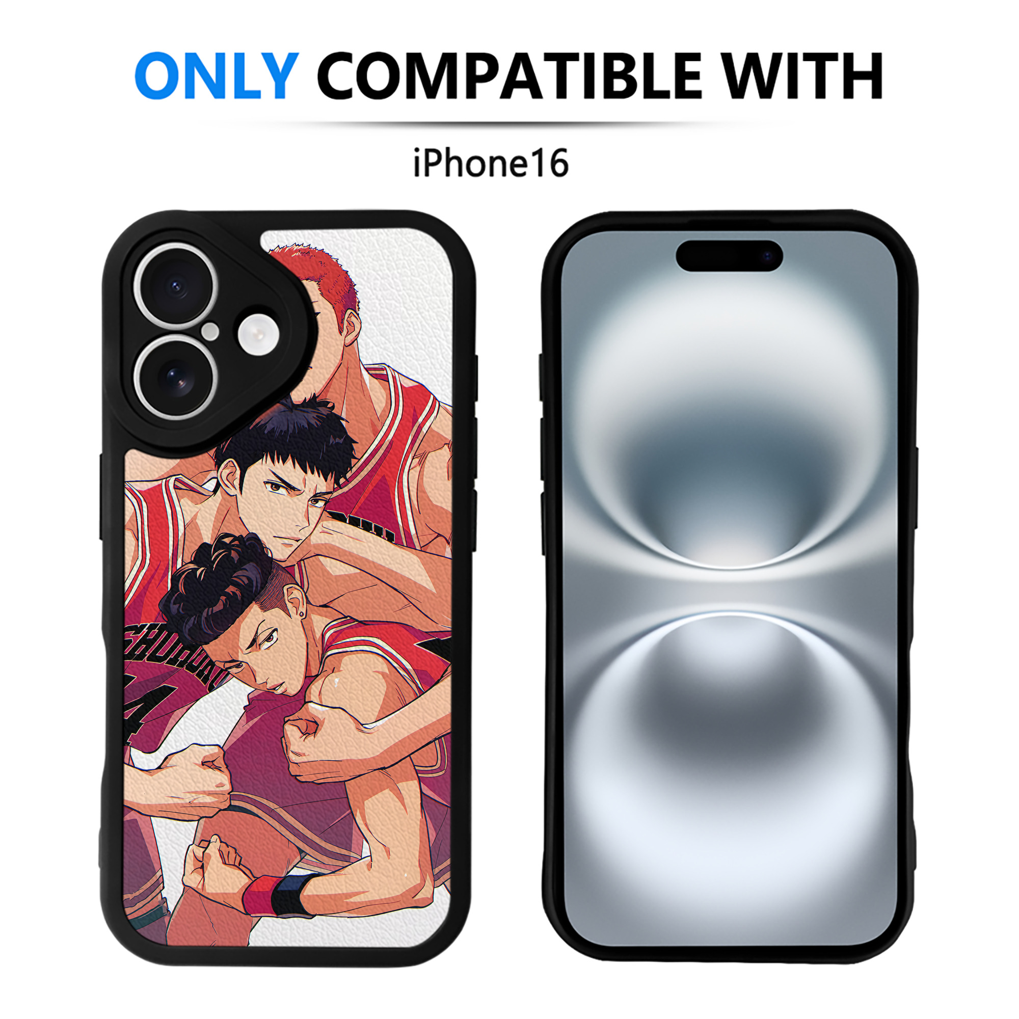 （画像用） SLAM DUNK／スラムダンク 【iPhone 16シリーズ対応】シリコンスマホケース（レザー調） 材質：シリコン